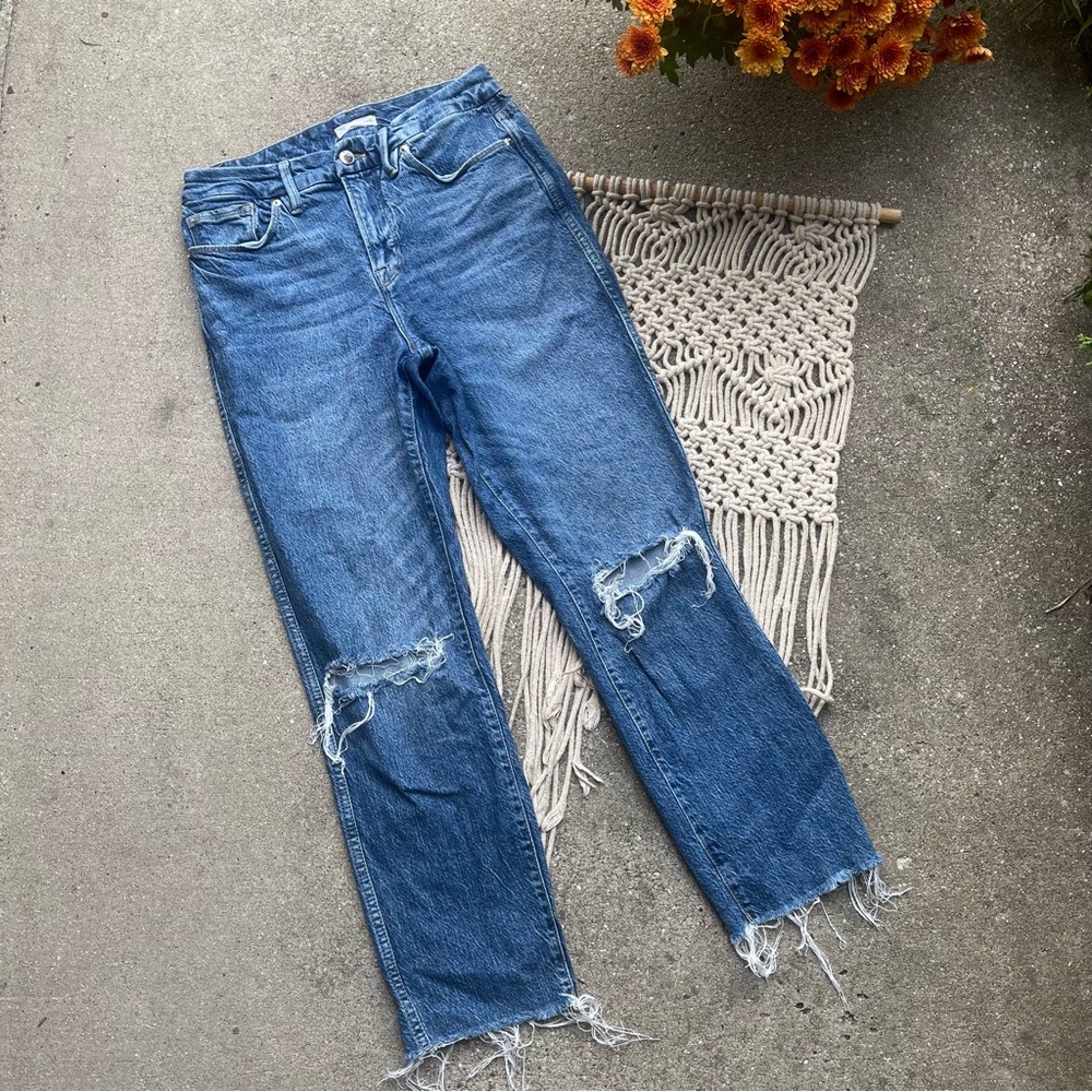 Good American Distressed High Rise Jeans Size 8 / 29 - Picture 3 of 7